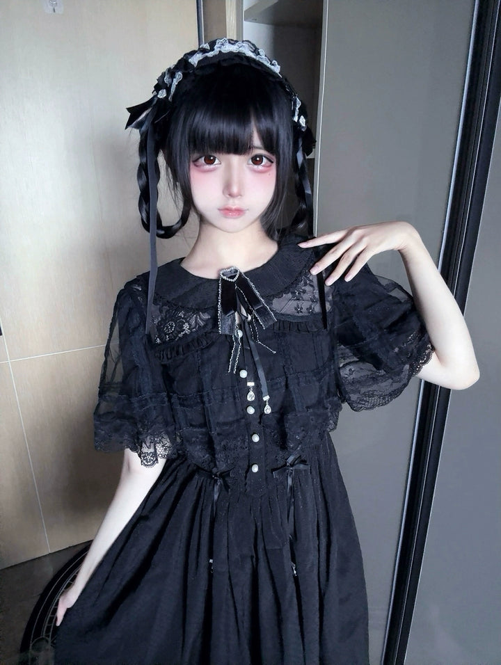Ankle-length Seiso Kei Dress, Cape Design 43786:785302