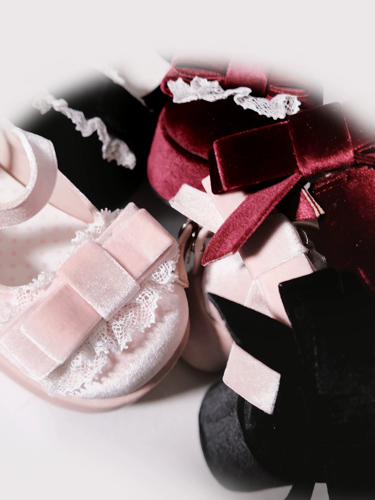 Lolita Shoes Round-Toe Platform Shoes With Velvet Bow 37132:552644