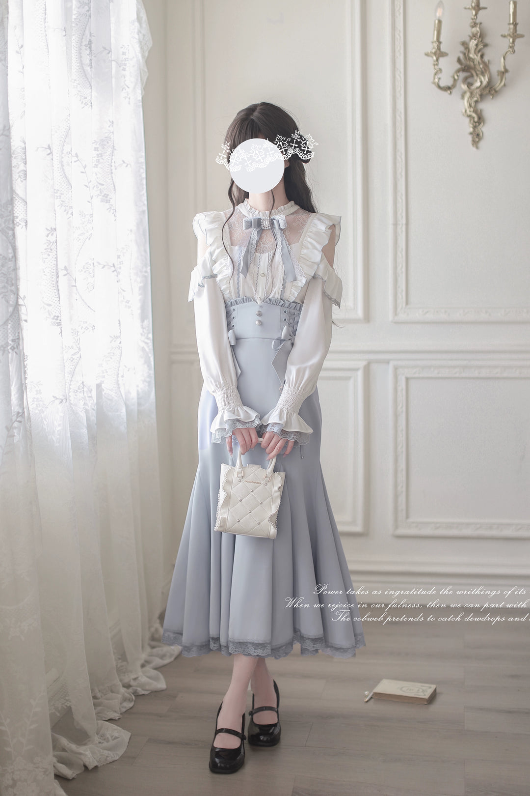 Water Blue Seiso Kei Mermaid Skirt Outfit 43803:786282