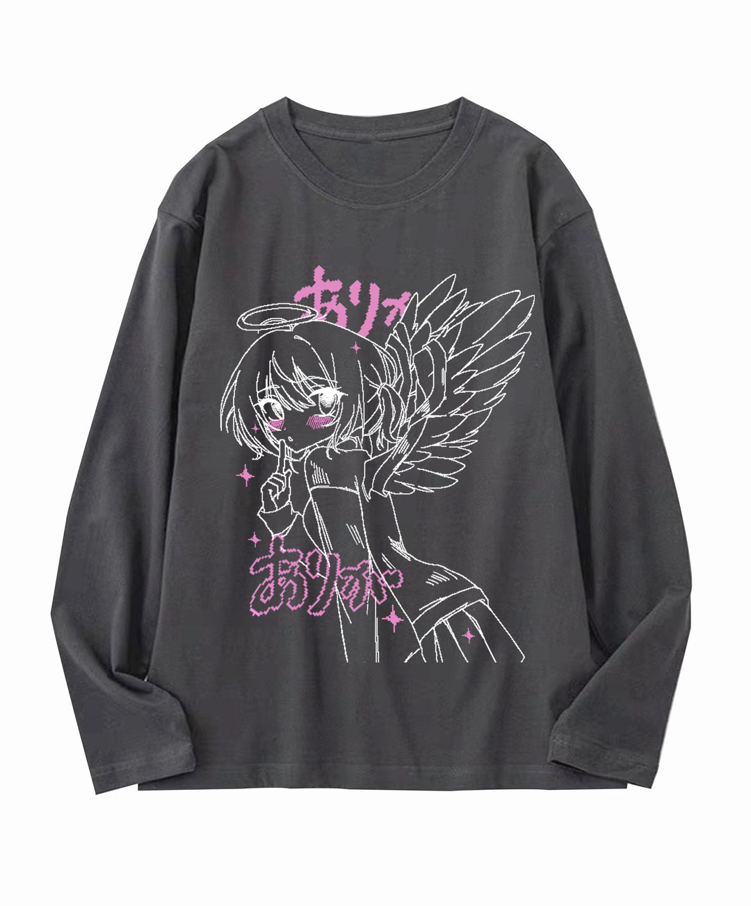 Angel Wings Long Sleeve Anime Print Shirt Multicolor (2XL 3XL L M S XL) 29228:343198 (2XL 3XL L M S XL) 29228:343198