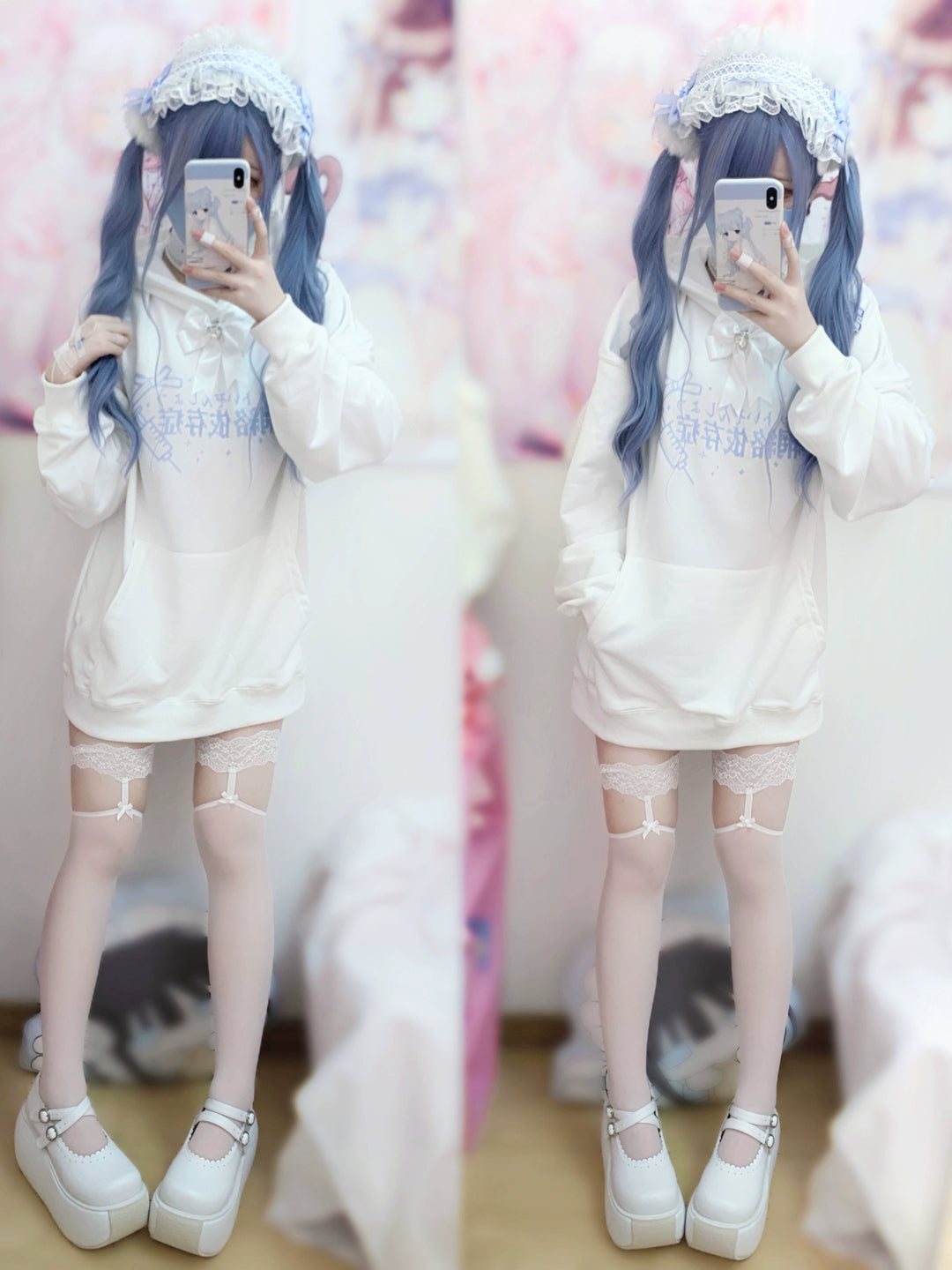 Jirai Kei Hoodie Tenshi Kaiwai Hoodie With Ribbon 32346:408752