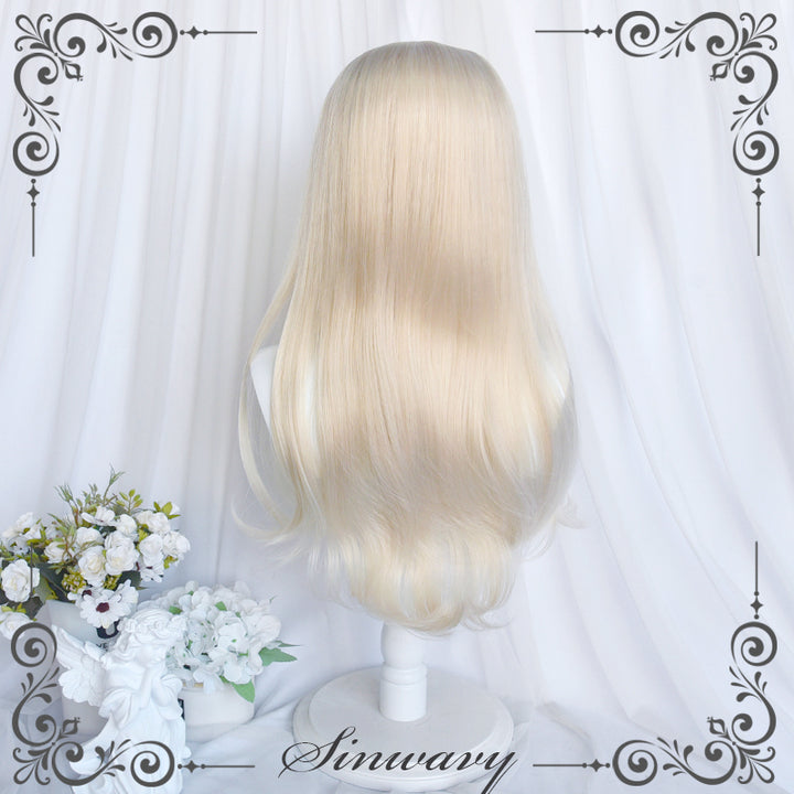 Kawaii Cream Beige Long Curly Wig 21876:315268 21876:315268