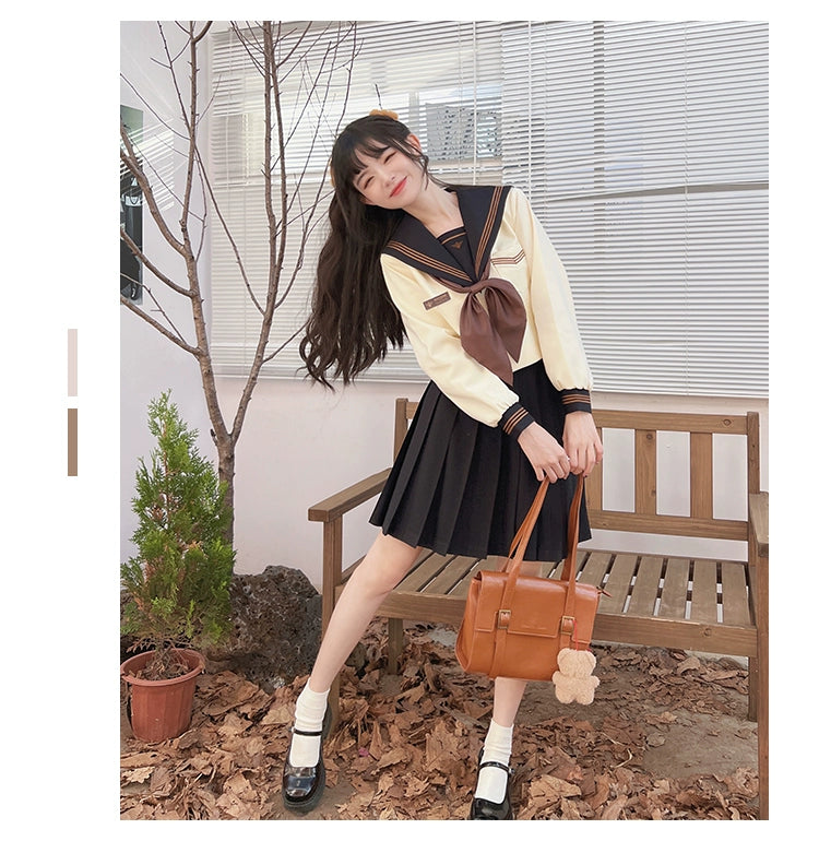 Autumn JK Uniform Sailor Top, Embroidered 43789:786028
