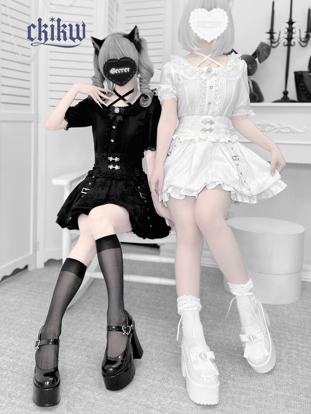 Chinese-style Subculture Dark Patterned Skirt 43609:780884