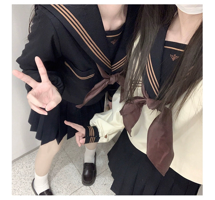 Autumn JK Uniform Sailor Top, Embroidered 43789:786060