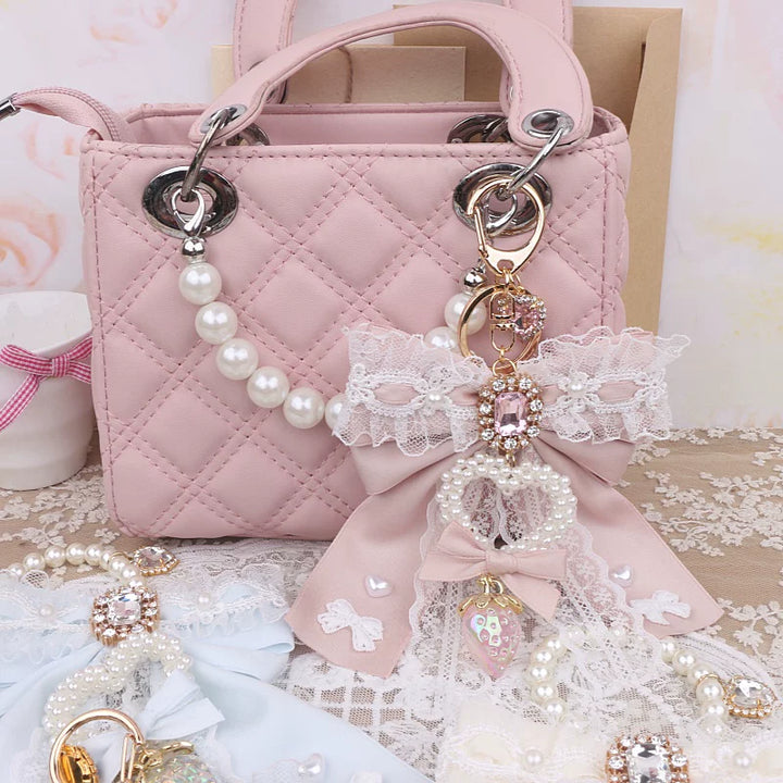 Jirai Kei Key Chain & Bag Charm, Rhinestone Decoration 45074:837230