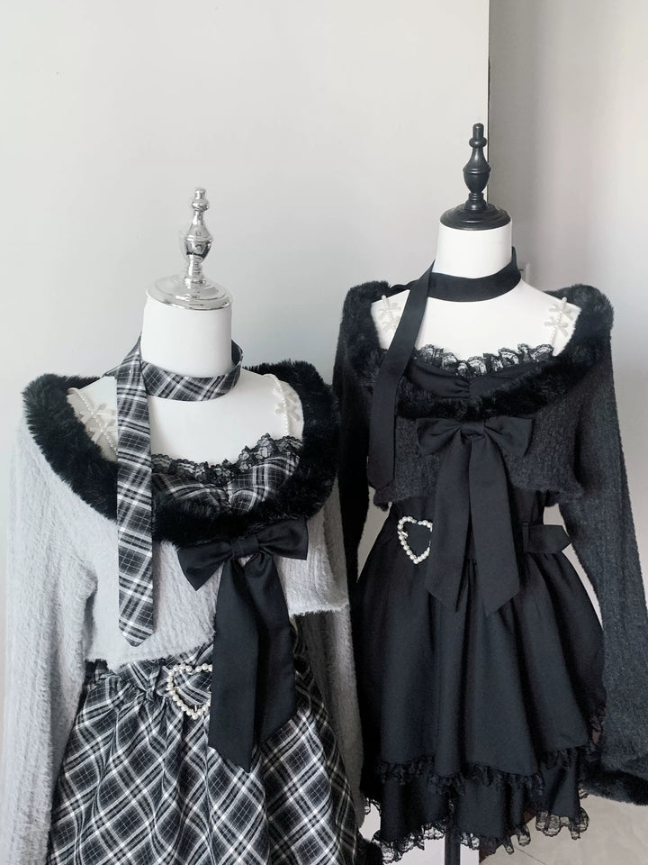 Jirai Kei Camisole Dress, Cropped Outerwear 44084:796548