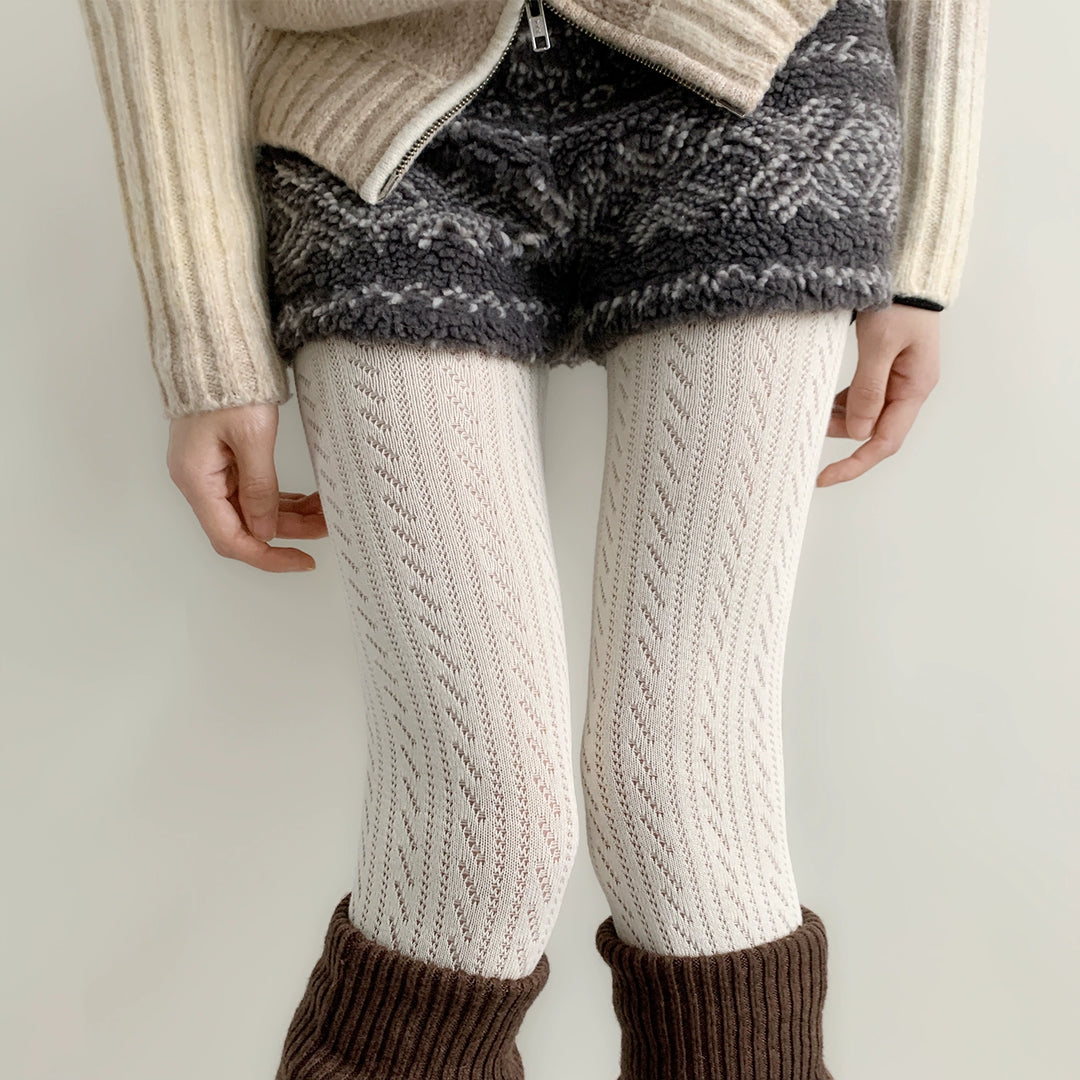 Japanese Style Daily Pantyhose, Hollowed Vertical Stripes 44075:795666