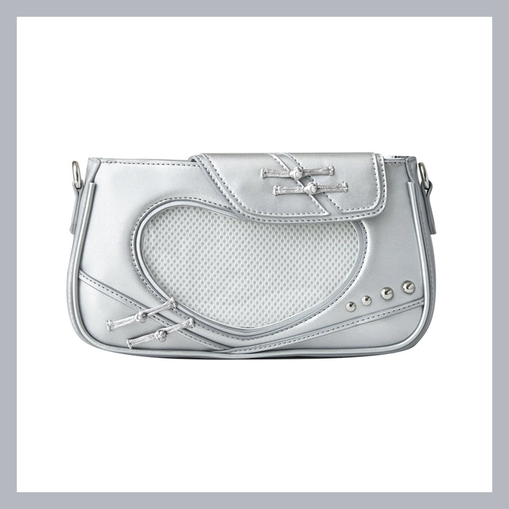 Chinese Style Itabag Knot Button Handbag Cross-body Bag (Silver) 39542:627462