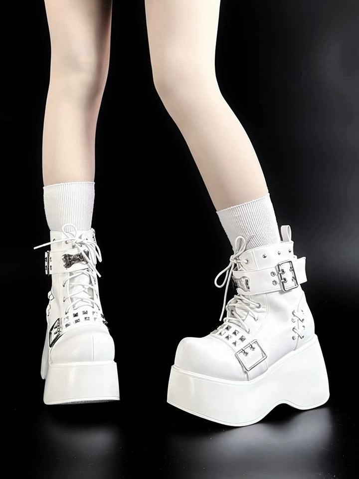 Punk Platform Shoes Subculture Thick-soled Boots Martin boots 40870:697250