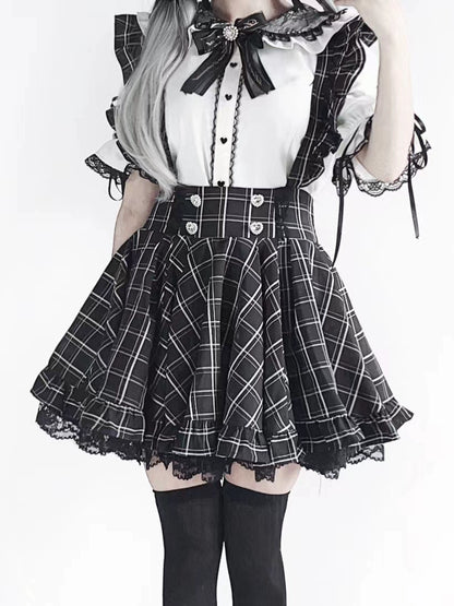 Jirai Kei Skirt 3-meter Flared Puffy Strap Skirt 37846:574000