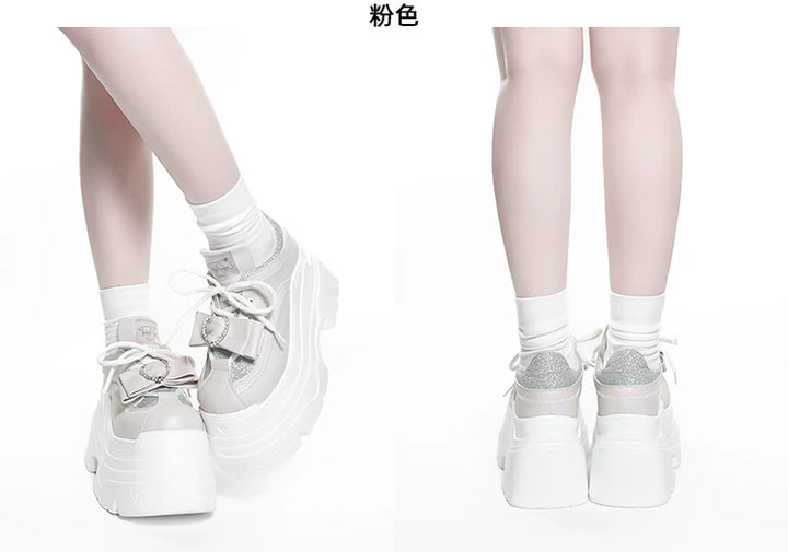 Jirai Kei Platform Shoes, Glitter Upper 45422:847862