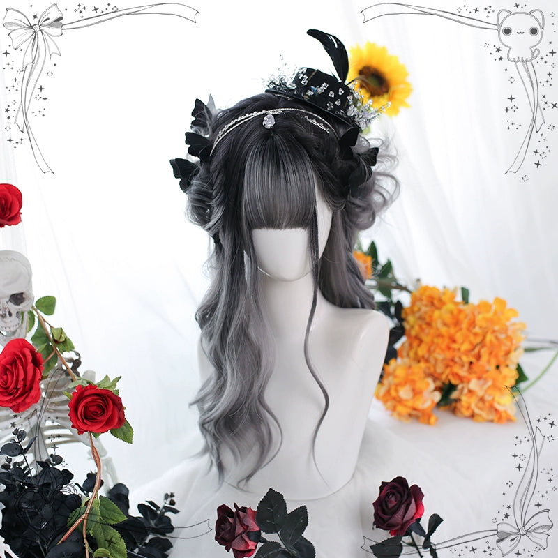 Lolita Wig Long Grey Wig Gentle Curly Wig 35614:496146 35614:496146