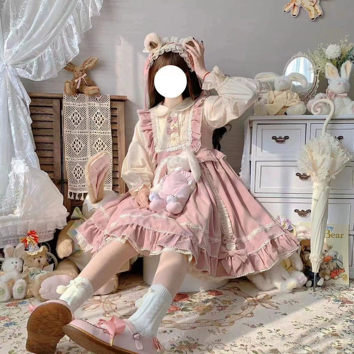 Sweet Lolita OP Dress Pink Lolita Princess Dress 41070:685900