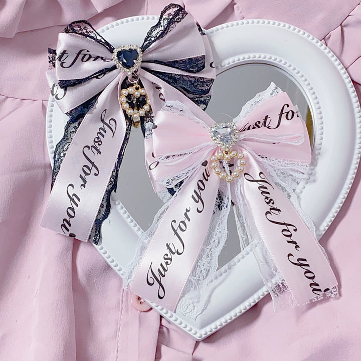 Jirai Kei Hair Clip Ryousangata Ribbon Bow Cute Hair Accessory 29322:355590 29322:355590