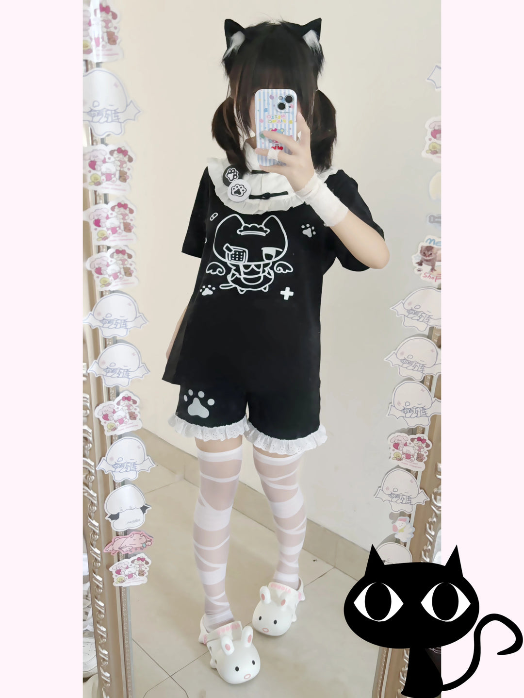 Tenshi Kaiwai T-shirt Kawaii Pure Cotton Short Sleeve Top 37464:561364 37464:561364