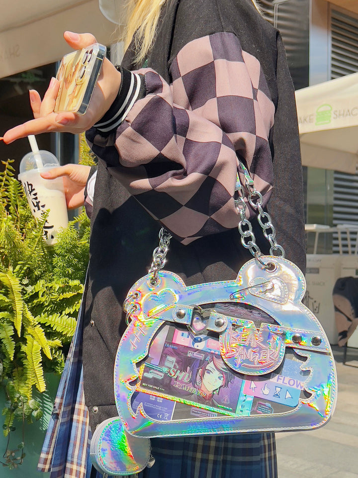 Kawaii Aesthetic Ita Bag Bear Leather Crossbody Bag Multicolor 33780:451404