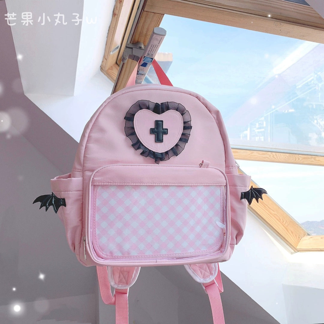 Tenshi Kaiwai Itabag Backpack Blue And Pink Bag 38278:588308