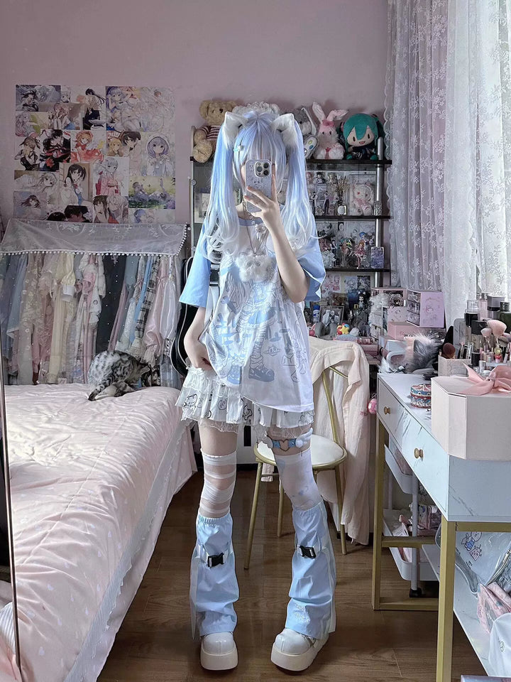 Tenshi Kaiwai Short Sleeved T-Shirt, Anime Graphic 45470:851891
