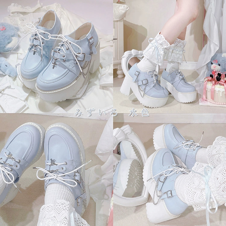 Jirai Kei Platform Shoes Pointed Toe High Heels Honey Wardrobe