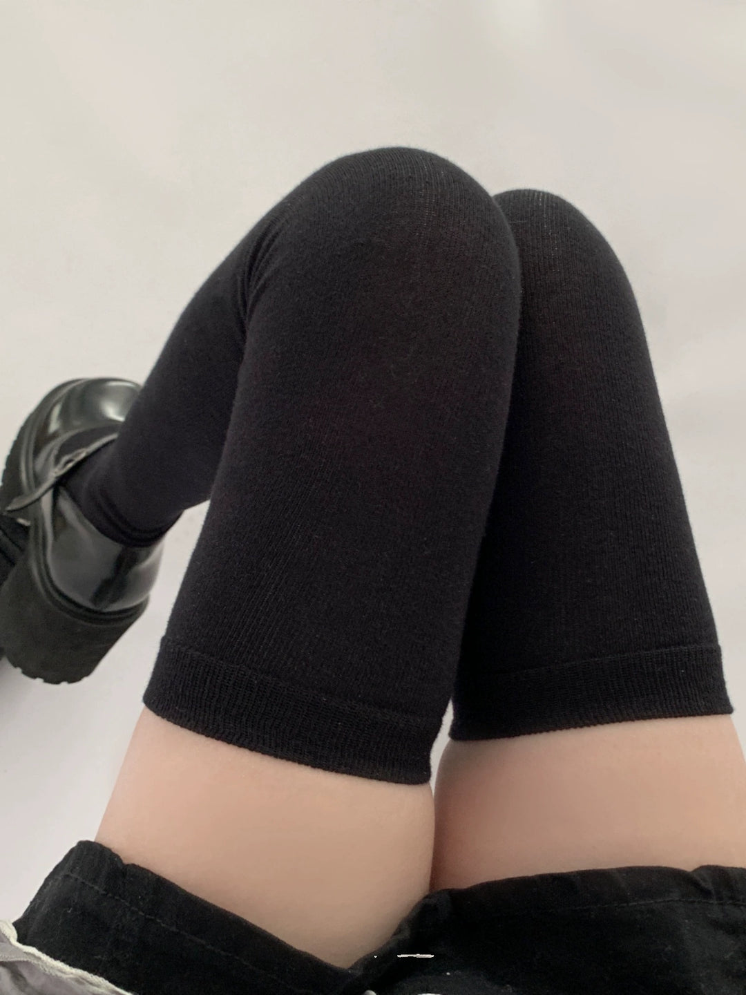 JK Thigh-high Socks Black Knee-high Socks Winter Stockings 40884:698422