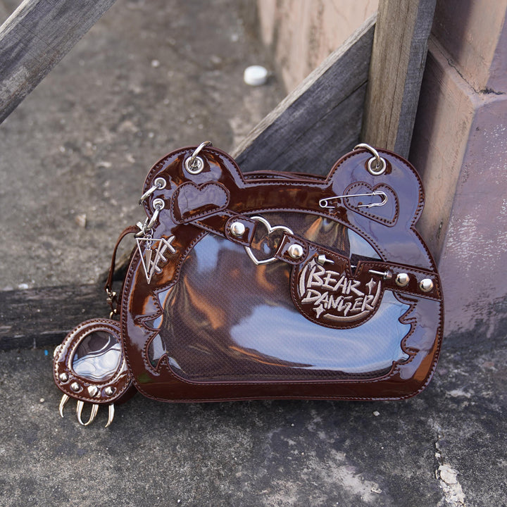 Kawaii Ita Bag Bear Leather Crossbody Bag Multicolor (Brown) 33780:451420