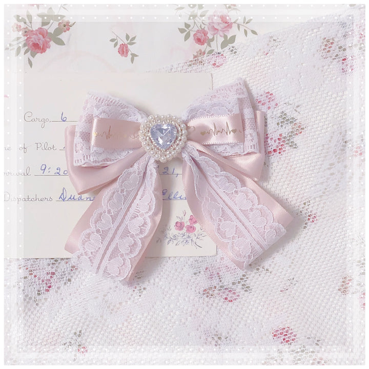 Jirai Kei Handmade Pink Pearl Love Butterfly Clip 29312:356240 29312:356240