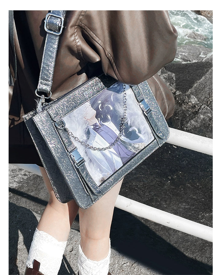 Square Crossbody Itabag, Detachable Chain 43234:779478