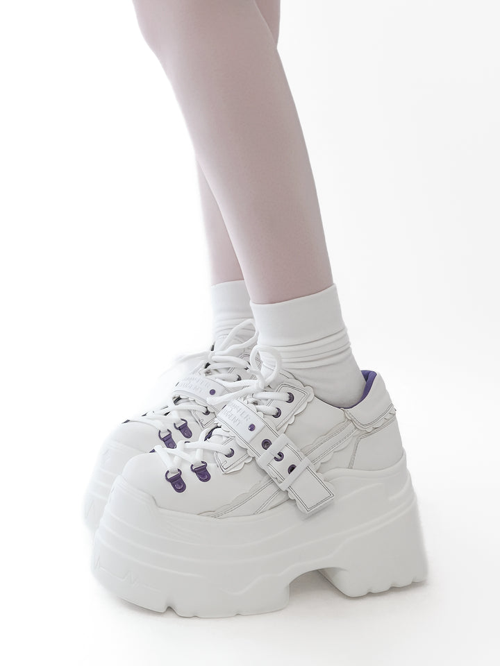Y2K Platform Shoes, Contrast Color Design 43684:783086