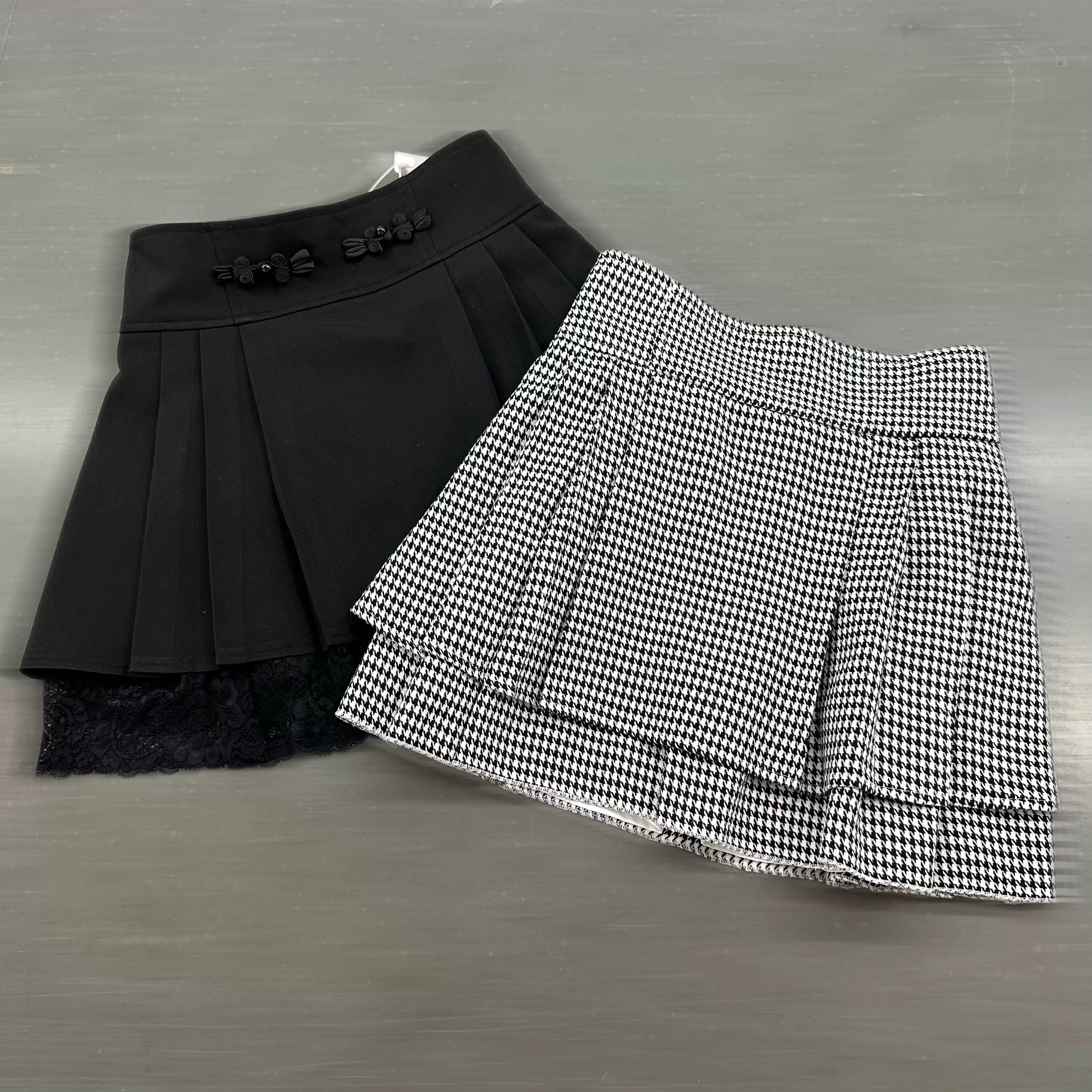 Jirai Kei Skirt Chinese Style High-Waisted Black Mini Skirt