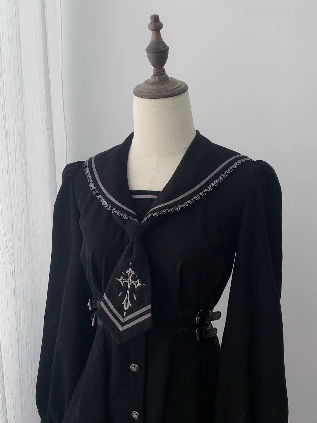 Black Sailor Collar JK Uniform, Detachable Necktie 45624:859757