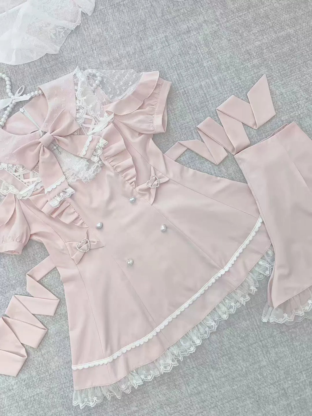 Ryousangata Dress Set, Heart-Shaped Cutout Back 43733:783989