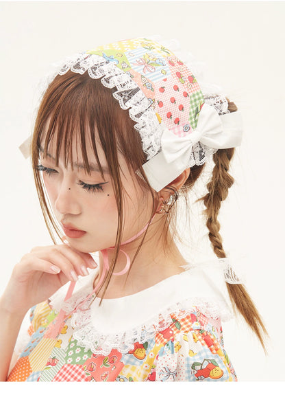 Lolita Hair Clasp Retro Floral Headband Sweet Headpiece 36152:542968