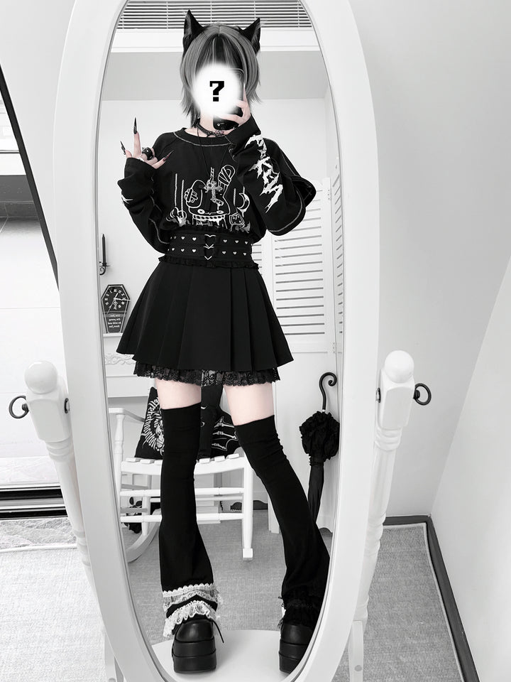 Sub Culture Bunny Printed T-shirt, Detachable Sleeves 44033:795039