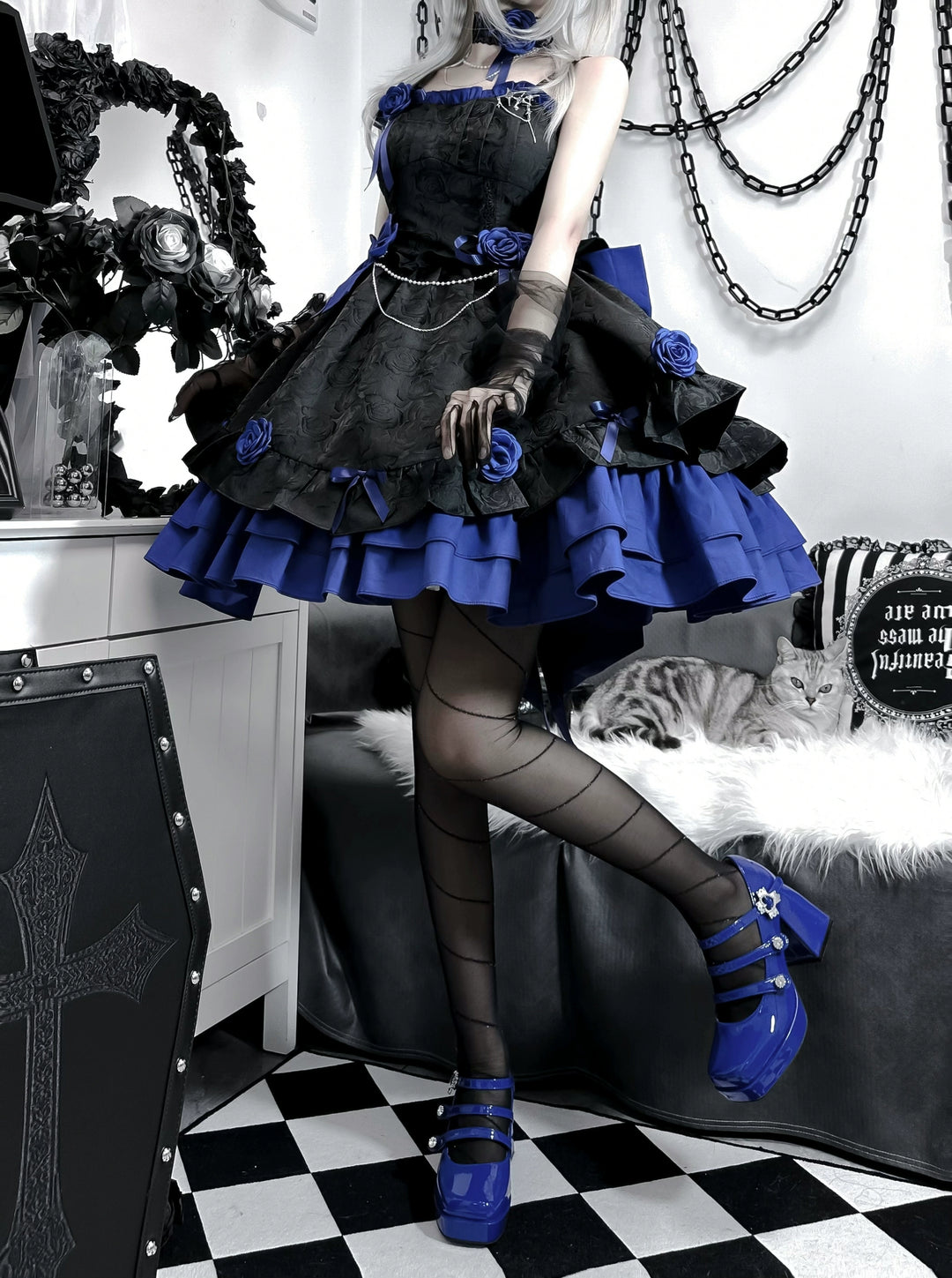 Gothic Lolita Dress Suspender Princess Puffy Dress Honey Wardrobe
