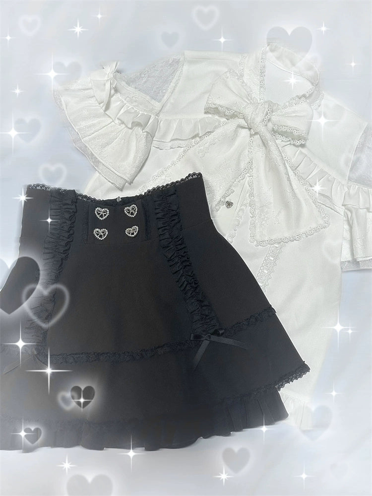 Jirai Kei Pantskirt High-Waisted Skirt Pants Slimming Skirt 37854:573174
