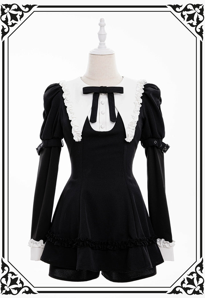 Jirai Kei Dress Set Puritan Collar Dress And Shorts Setup 40752:677152