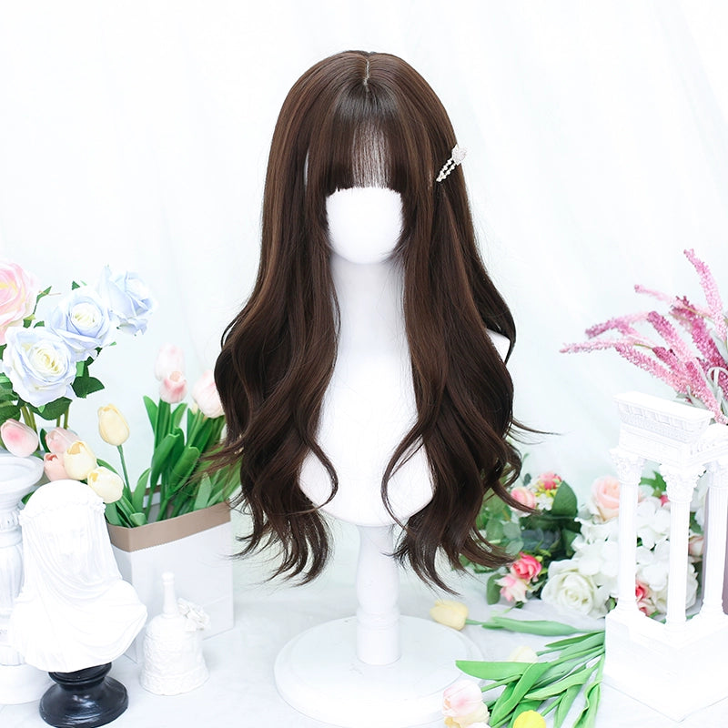 Lolita Wig Long Curly Hair And Straight Bang Multicolors 35930:507128 35930:507128