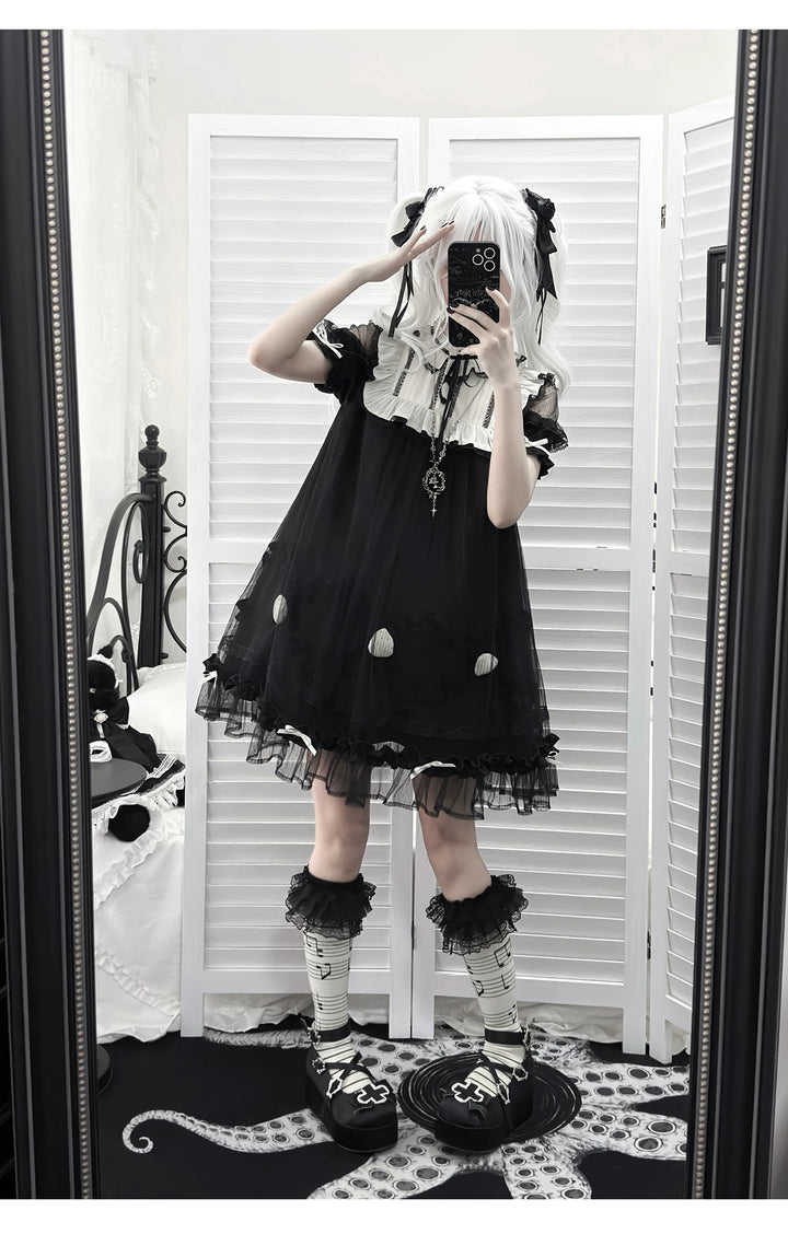 Japanese-style Tulle Dress, Detachable Strawberry Accent 45345:848952
