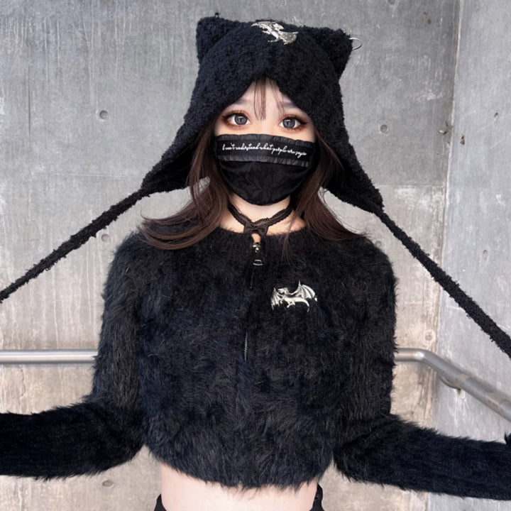 Y2K Winter Hat Japanese Style Knitted Cat Ear Hat 39486:634990