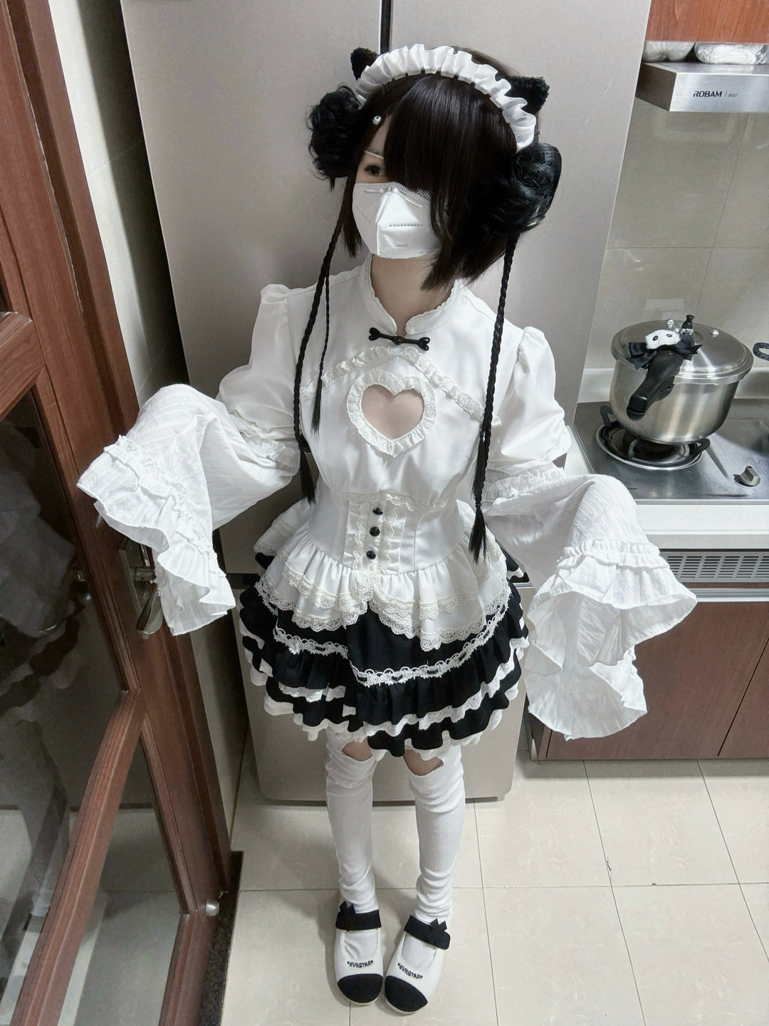 Jirai Kei Fashion Outfit Set Shirt And Puffy Skirt Set (F L M S) 37468:560358 (F L M S) 37468:560358