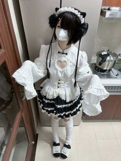 Jirai Kei Fashion Outfit Set Shirt And Puffy Skirt Set (F L M S) 37468:560358