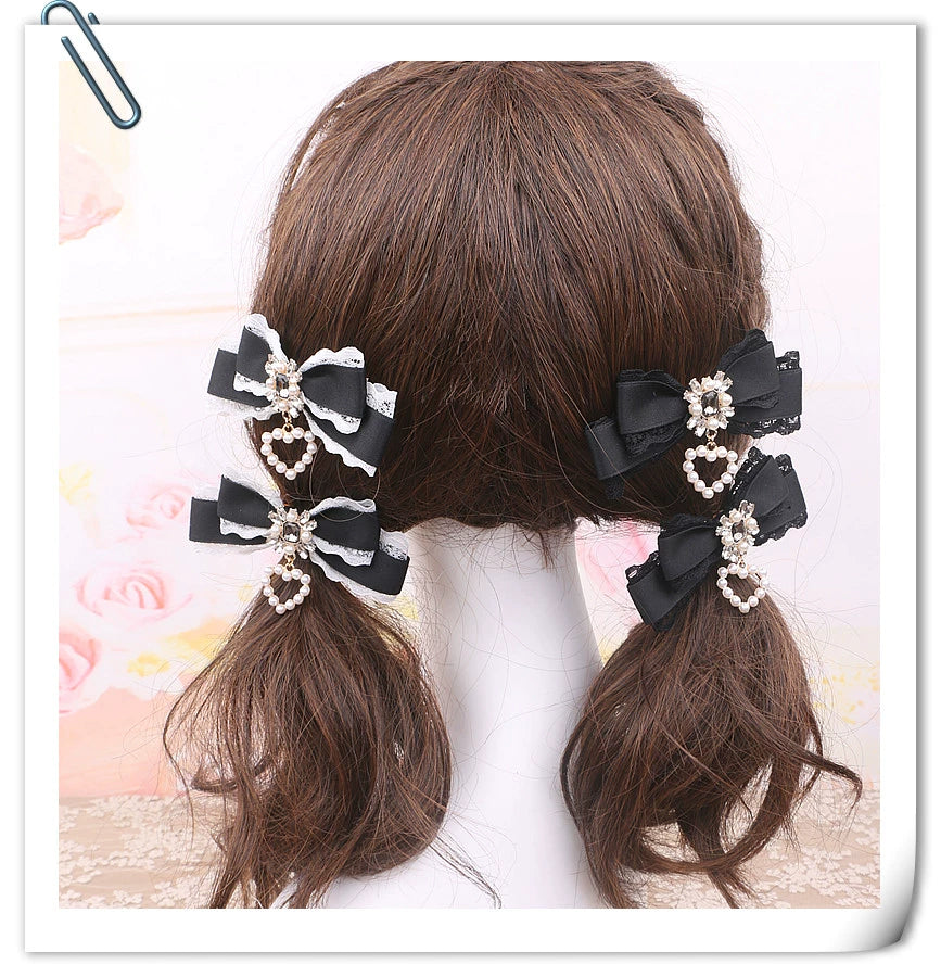 Jirai Kei Hair Clips Sweet Lace Barrettes Hair Accessory 38106:583038