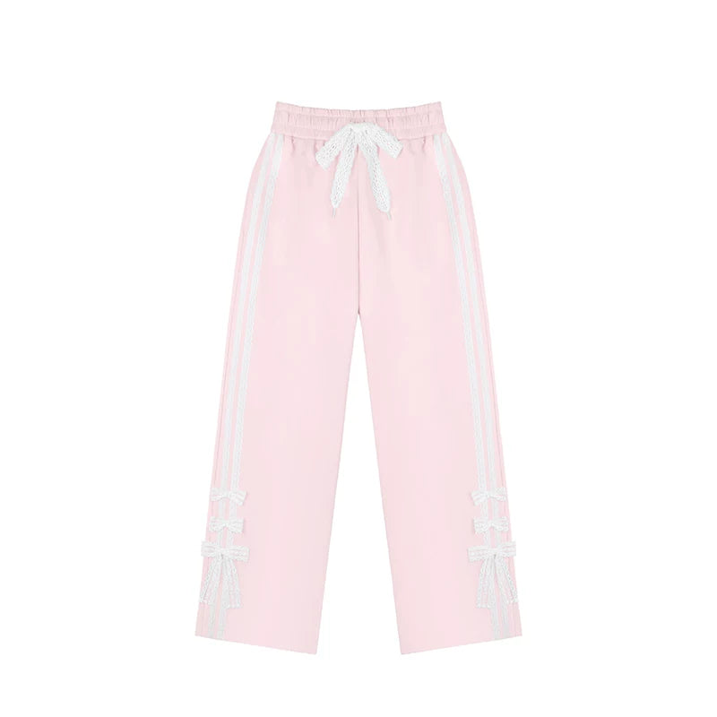 Tenshi Kaiwai Cat Ear Zip-Up Hoodie, Side Lace Pants (L M S) 45585:856975