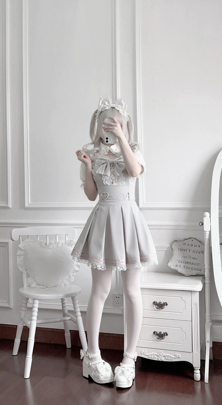 Jirai Kei Lace Dress with Cut-Out Neckline 45359:846138