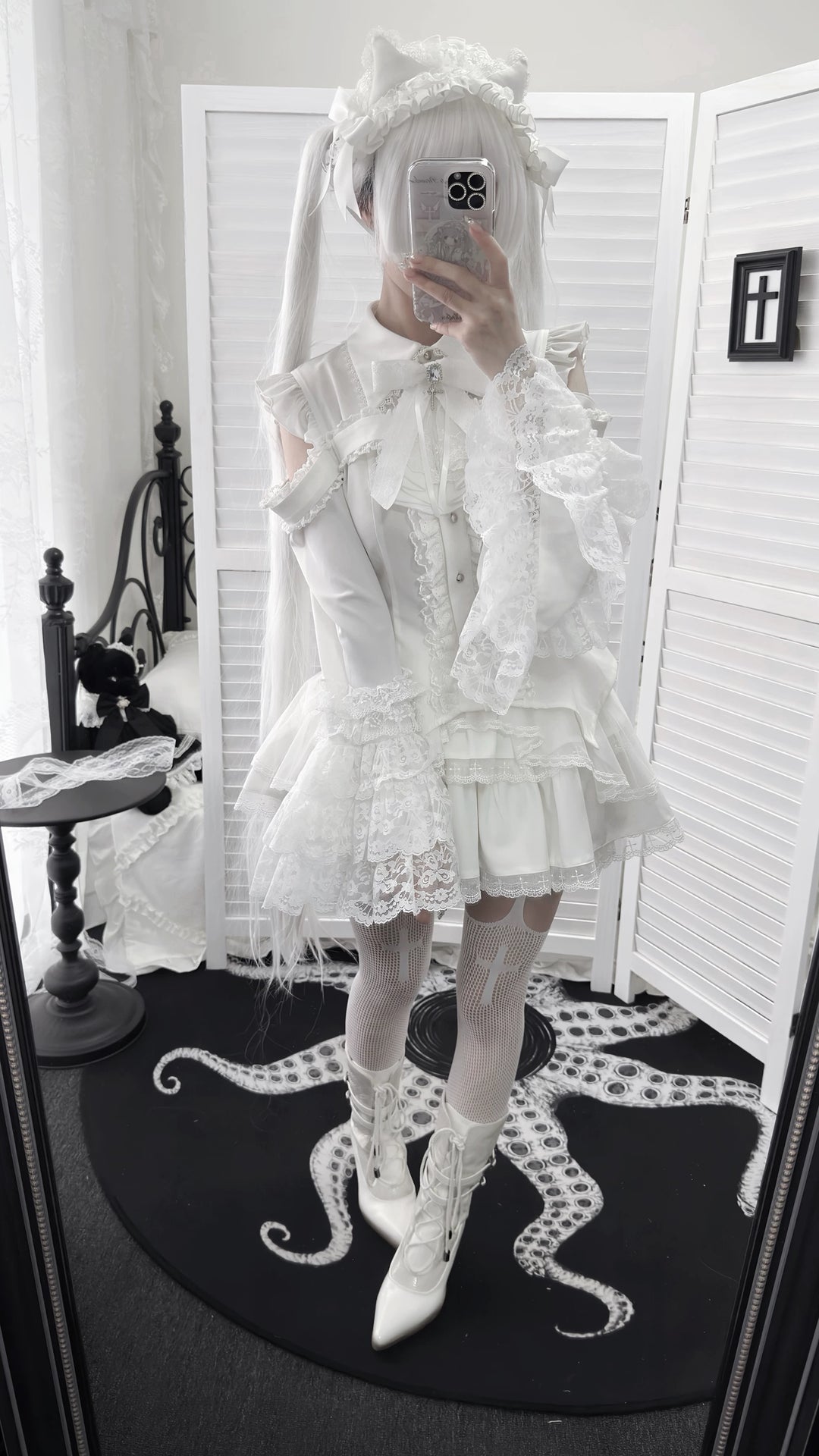 Subculture Hime Sleeve Blouse, Lace Skirt Set 45625:858395
