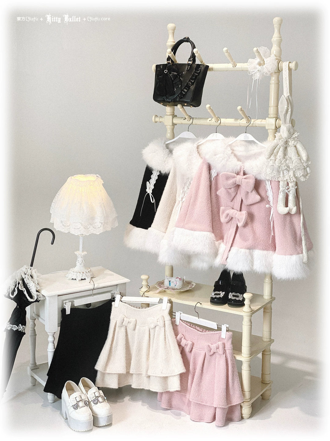 Sweet Bunny Ear Winter Cape, Polar Fleece Lining 44474:809709