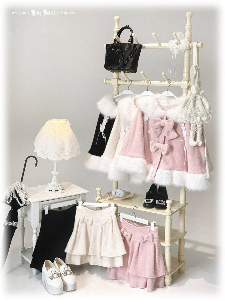 Sweet Bunny Ear Winter Cape, Polar Fleece Lining 44474:809709