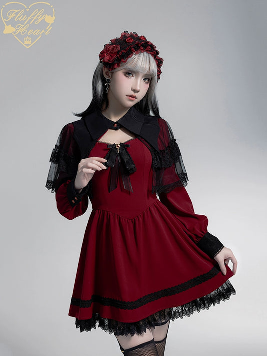 Jirai Kei Dress Decorative Waist Cincher Overskirt 36968:545280