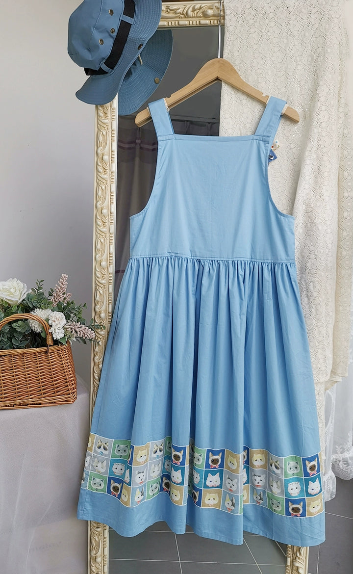 Kawaii Blue Purple Dress Summer Maxi Dress 22666:345052 22666:345052